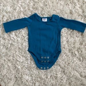 Hannah Anderson Teal long sleeve onsie. Size: 50